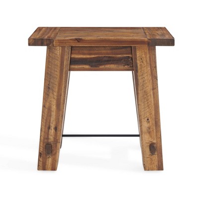 Durango 27" Rustic Industrial Wood End Table with Metal Accents