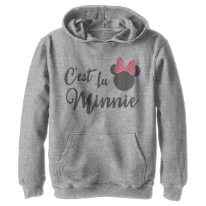 Boy's Disney French Minnie Pull Over Hoodie - 1 of 4