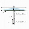 Okak 6 x 9ft Outdoor Patio Waterproof Umbrella with Push Button Tilt Market Table Umbrella with Crank without flap for Pool Backyard Garden - 4 of 4