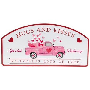 Northlight Hugs and Kisses Valentine's Day Wall Sign - 18" - 1 of 4