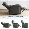 Manual Recliner Chair - 360° Swivel Rocker with Adjustable Backrest & Footrest, Simulated Leather Reclining Armchair - 4 of 4
