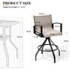 Crestlive Products Sunbrella Outdoor Swivel Bar Stools Aluminum Patio Counter Height Barstools Set of 2 - 2 of 4