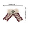 INSPIRE CHIC Women's Bowknot Multicolored Braided Tweed Ribbon Furry Brooch Ties - 2 of 4