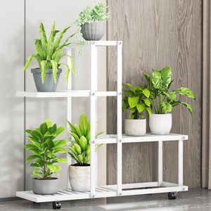 Metal Plant Stand for Indoor Outdoor,Ladder Plant Holder,Plant Rack For Multiple Plants,Flower Planter Display Stand For Living Room Patio Garden - 1 of 4
