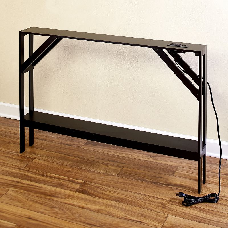 The Lakeside Collection Skinny Sofa Table with Outlet, 2 of 6