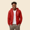 Dalix Cappuccino Embroidered Zip Hoodie Fleece Long Sleeve Pocket Warm Soft Mens - 3 of 4
