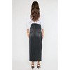 Women's Longline Black Washed Denim Skirt - KanCan - 2 of 4