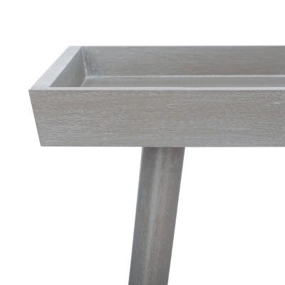 Slate Grey Pine Rectangular Tray Accent Table