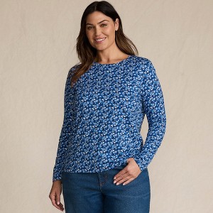 Lands' End Women's Relaxed Supima Cotton T-Shirt - 1 of 4