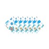 C&F Home Caraway Coral Napkin Blue Seaturtle Crab & Starfish Print Set of 6 - 4 of 4