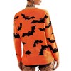 Women's Long Sleeve Jacquard Pullover Sweater Casual Fashion Knit Top Loose Fit Autumn Winter - 3 of 3