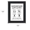 HomeRoots Bathroom Guide Black Framed Print Bathroom Wall Art - 3 of 3