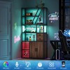 Wine Bar Cabinet with LED Lights, Tall Coffee Bar Station with Power Outlets and Wine Rack - 4 of 4