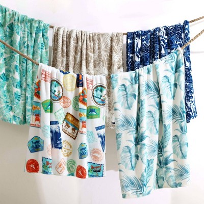 Bahama Express Blue Ultra Soft Plush Fleece Throw Blanket