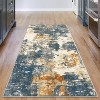 Washable Modern Abstract Rug, Foldable Low-Pile Non-Slip Floor Mat for Living Room, Bedroom, Kitchen, Dining Room Home Decor - 2 of 4