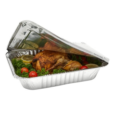 20 Pack Half Size Aluminum Pans with Lids for Baking and Catering