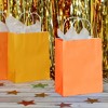 Blue Panda 25-Pack Orange Gift Bags with Handles - Medium Size Paper Bags for Birthday, Wedding, Retail (8x3.9x10 In) - 4 of 4