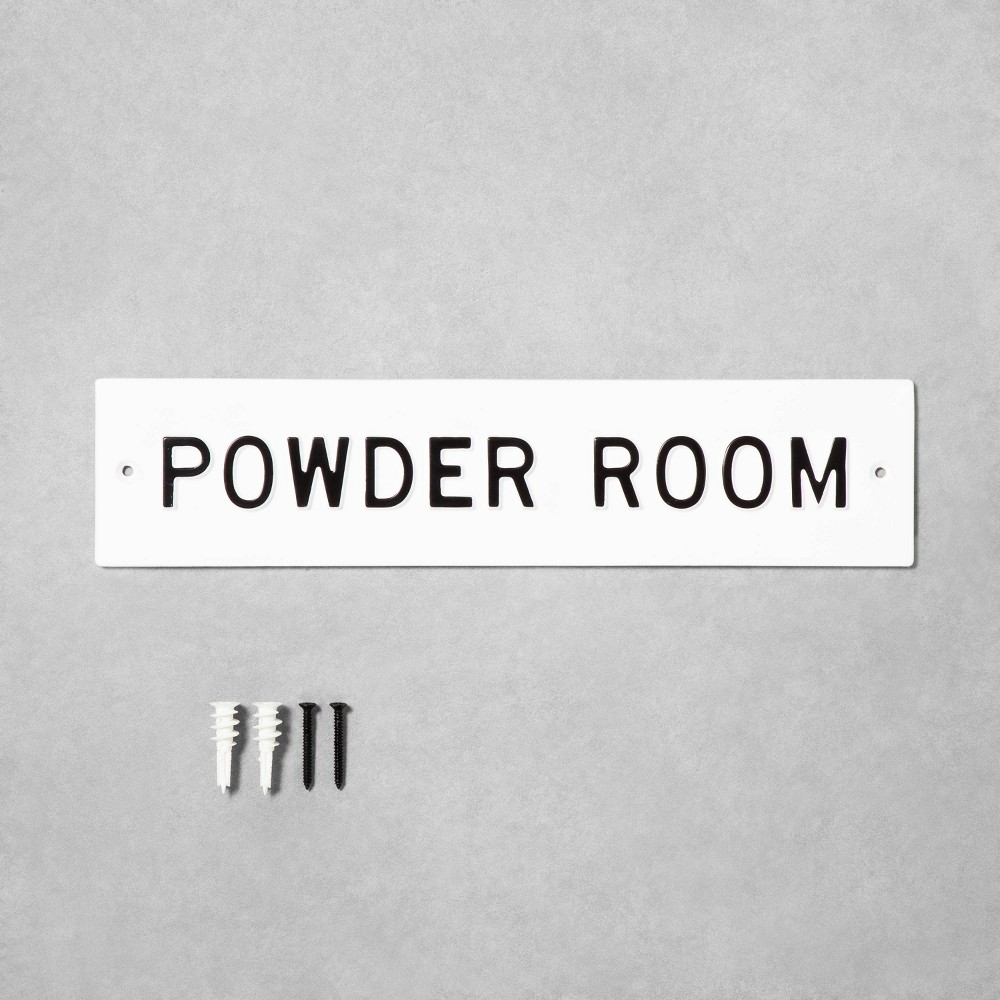 Small  Powder Room  Wall Sign White/Black - Hearth & Hand™ with Magnolia