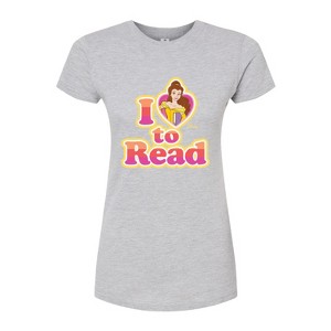 Women's - Disney - Belle I Love To Read Fitted Graphic T-Shirt - 1 of 3