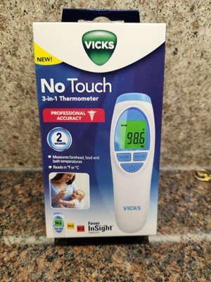 Vicks 3-in-1 No Touch Digital Thermometer, All Ages, White, VNT200
