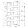 TOAOTBNBO 4 Tier Tall Geometric Bookshelf, Floor Standing Shaped Bookcase with Metal Legs Narrow Display Shelves for Living Room - 3 of 4