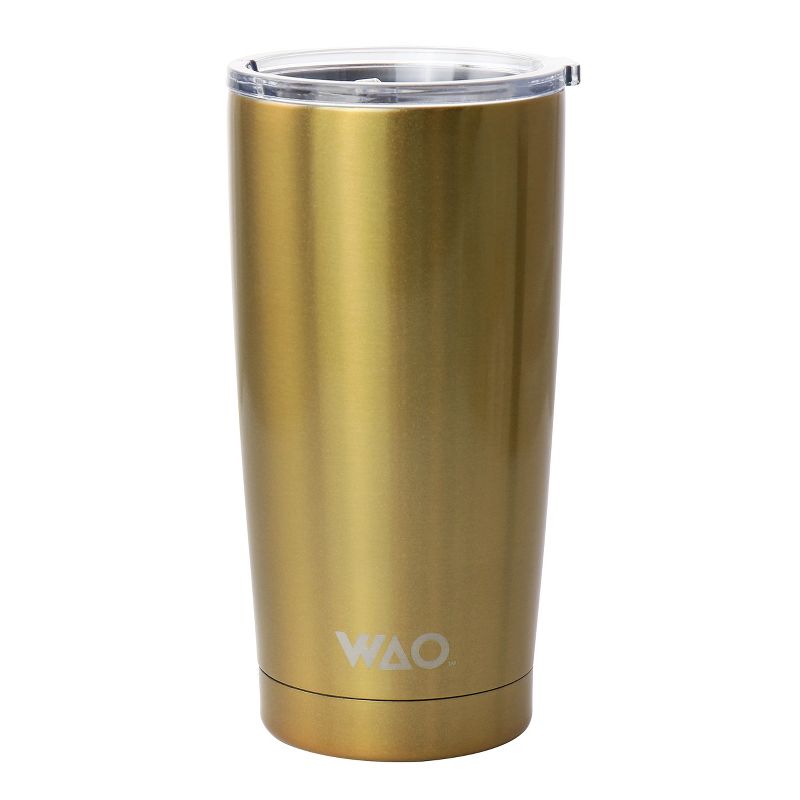 WAO 18oz  Thermal Tumbler with Acrylic Lid in Dark Gold, 1 of 9