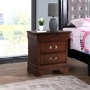 Vynxaria Traditional Cappuccino Nightstand, Solid Wood/Wood Veneer, English Dovetail Drawers, Metal Guides, Tarnish-Resistant Hardware, No Assembly - 3 of 4