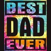 Men's Design By Humans Vintage Tie Dye Best Dad Ever By T-Shirt - 2 of 2