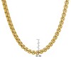Steeltime 24" 18k gold plated stainless steel thick round box link necklace - 3 of 4
