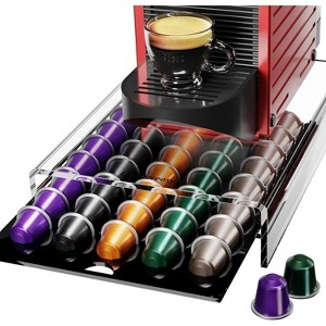 Acrylic Coffee Pod Organizer for Nespresso Original Line, 40-Capsule Countertop Storage Drawer - 1 of 4