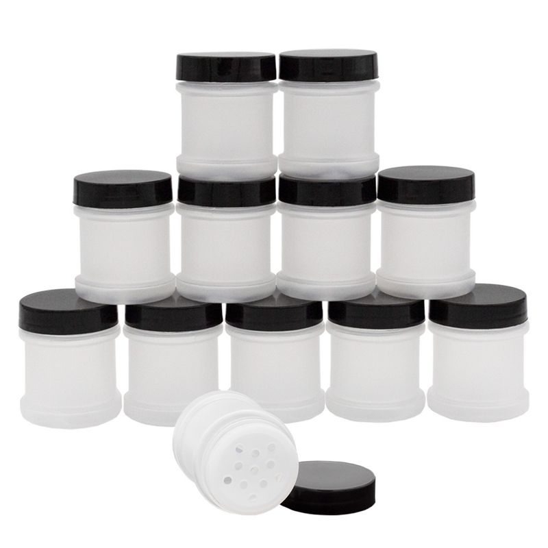 Cornucopia Brands-Mini Plastic Spice Jars 2Tbs Capacity Bottles with Lids and Sifters 12pk, 1 of 7