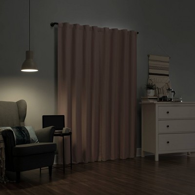 Blush Polyester Blackout Thermal Back Tab Curtain Panel