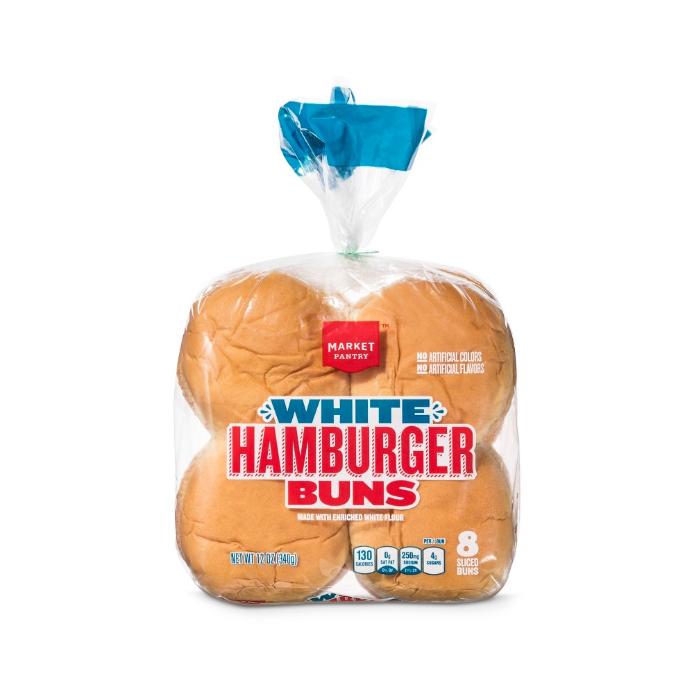 Target Stores MARKET PANTRY, WHITE SLICED HAMBURGER BUNS