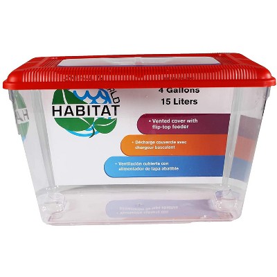 Penn-Plax Small World Habitat Portable Transparent Plastic Tank 4 Gallon