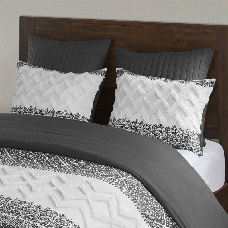3pc Mila Cotton Comforter Set with Chenille Tufting - Ink+Ivy, 6 of 14