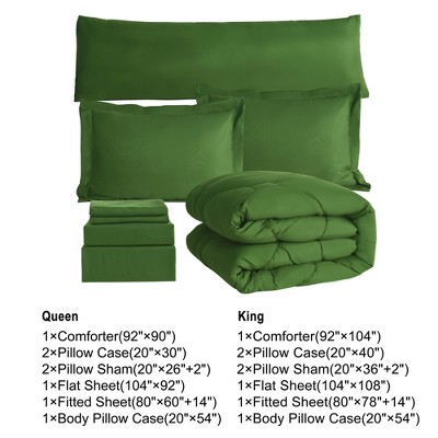 HIG 8 Piece King Comforter Set, Terracotta Honeycomb Quilted All Season Microfiber Bed in a Bag with Sheets and Body Pillowcase — фото 8