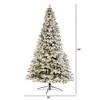 Nearly Natural 10-ft Flocked Vermont Mixed Pine Artificial Christmas Tree with 800 LED Lights and 2200 Bendable Branches - 2 of 4