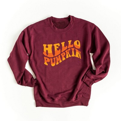 Simply Sage Market Women's Graphic Sweatshirt Hello Pumpkin Wavy