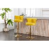 Swivel Bar Stools Set of 2 Adjustable Counter Height Chairs with Footrest for Kitchen, Dining Room 2PC/SET - 2 of 4