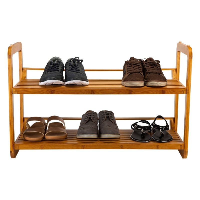 Organize It All 2 Tier Stackable Shoe Rack Lohas Collection, 4 of 7