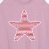 Women's - Instant Message - Nautical Striped Starfish Graphic Racerback Tank - 2 of 4