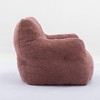 Vatros Teddy Fabric Tufted Foam Bean Bag Chair With Teddy Fabric, Bean Paste Red - 4 of 4