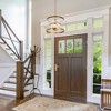 LNC Bulbiferum 3-Lights 13.8" Luxury and Glam Drum Small Chandelier,Distressed Gold with Clear Beads - 4 of 4