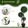 PAGED Artificial Boxwood Topiary Tree with Wood Trunk, Indoor & Outdoor Artificial Tree Faux Plants, Home Decor for Living Room, Porch - 3 of 4