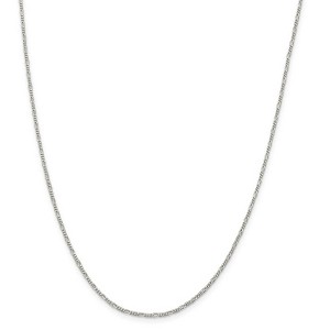 Black Bow Jewelry 1.5mm Sterling Silver, Solid Figaro Chain Necklace - 1 of 4