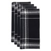 Saro Lifestyle Saro Lifestyle Plaid Cotton Table Napkins (Set of 4), Black, 20" - 3 of 4