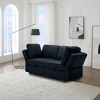 LOVMOR Contemporary Modern Upholstered Fabric Sofa with Storage Seats and Ottomans, 2 Seater Sofa Fabric Couch with Adjustable Arms and Backs - 3 of 4