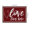Amanti Art Valentines Sentiment V Love Lives Here by Tara Reed Canvas Wall Art Print Framed 33 x 23-in. - 4 of 4