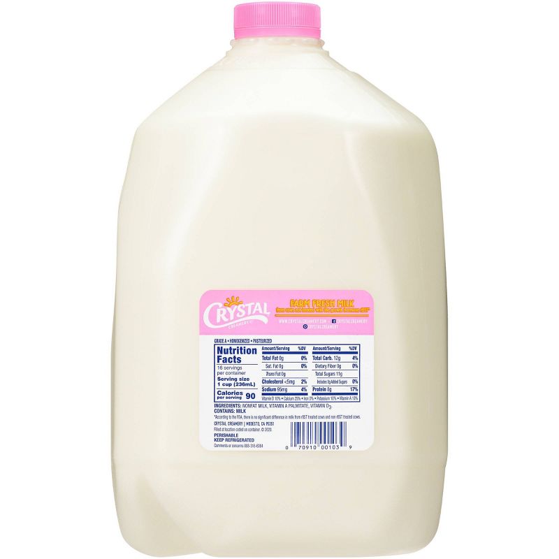 Crystal Creamery Skim Milk - 1gal, 3 of 5