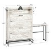 TIRAMISUBEST White Shoe Cabinet - Large Capacity Entryway Storage Organizer for Hallway, Balcony or Closet - 4 of 4